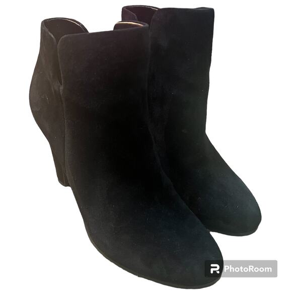 Sam Edelman Shelby Suede Black Ankle Bootie Size 6.5 M - Picture 1 of 7